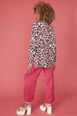 JAYLEY Animal Print Oversized Shirt -Deals Fabulous Women Wear Store jayley animal print oversized shirt p13402 90754 image