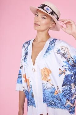 JAYLEY Bamboo Blend Abstract Print Kimono -Deals Fabulous Women Wear Store jayley bamboo blend abstract print kimono p12750 86356 image