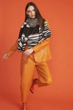 JAYLEY Black Cashmere Blend Zebra Wrap -Deals Fabulous Women Wear Store jayley black cashmere blend zebra wrap p13040 88294 image