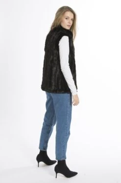 JAYLEY Black Faux Fur Gilet -Deals Fabulous Women Wear Store jayley black faux fur gilet p3674 57562 image