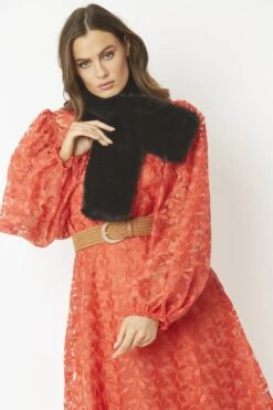 JAYLEY Black Faux Fur Scarf -Deals Fabulous Women Wear Store jayley black faux fur scarf p4698 61645 image