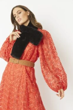 JAYLEY Black Faux Fur Scarf -Deals Fabulous Women Wear Store jayley black faux fur scarf p4698 61646 image