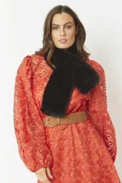 JAYLEY Black Faux Fur Scarf -Deals Fabulous Women Wear Store jayley black faux fur scarf p4698 61649 image