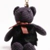 JAYLEY Black Faux Fur Teddy Bear