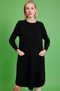 JAYLEY Black Pure Cashmere Dress -Deals Fabulous Women Wear Store jayley black pure cashmere dress p14522 96038 image