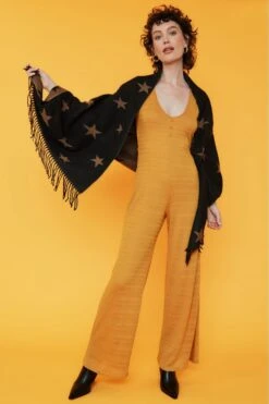 JAYLEY Black Star Tassel Reversible Cashmere Blend Scarf -Deals Fabulous Women Wear Store jayley black star tassel reversible cashmere blend scarf p10775 75261 image