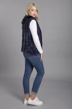 JAYLEY Blue Cashmere Blend Faux Fur Gilet -Deals Fabulous Women Wear Store jayley blue cashmere blend faux fur gilet p3817 58162 image