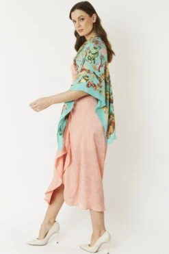 JAYLEY Blue Cashmere Blend Hand Painted Print Wrap -Deals Fabulous Women Wear Store jayley blue cashmere blend hand painted print wrap p5216 64402 image