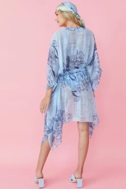JAYLEY Blue Cashmere Blend Kimono -Deals Fabulous Women Wear Store jayley blue cashmere blend kimono p11916 82987 image