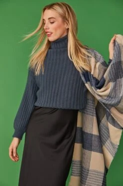 JAYLEY Blue Cashmere Blend Wrap -Deals Fabulous Women Wear Store jayley blue cashmere blend wrap p7346 80052 image