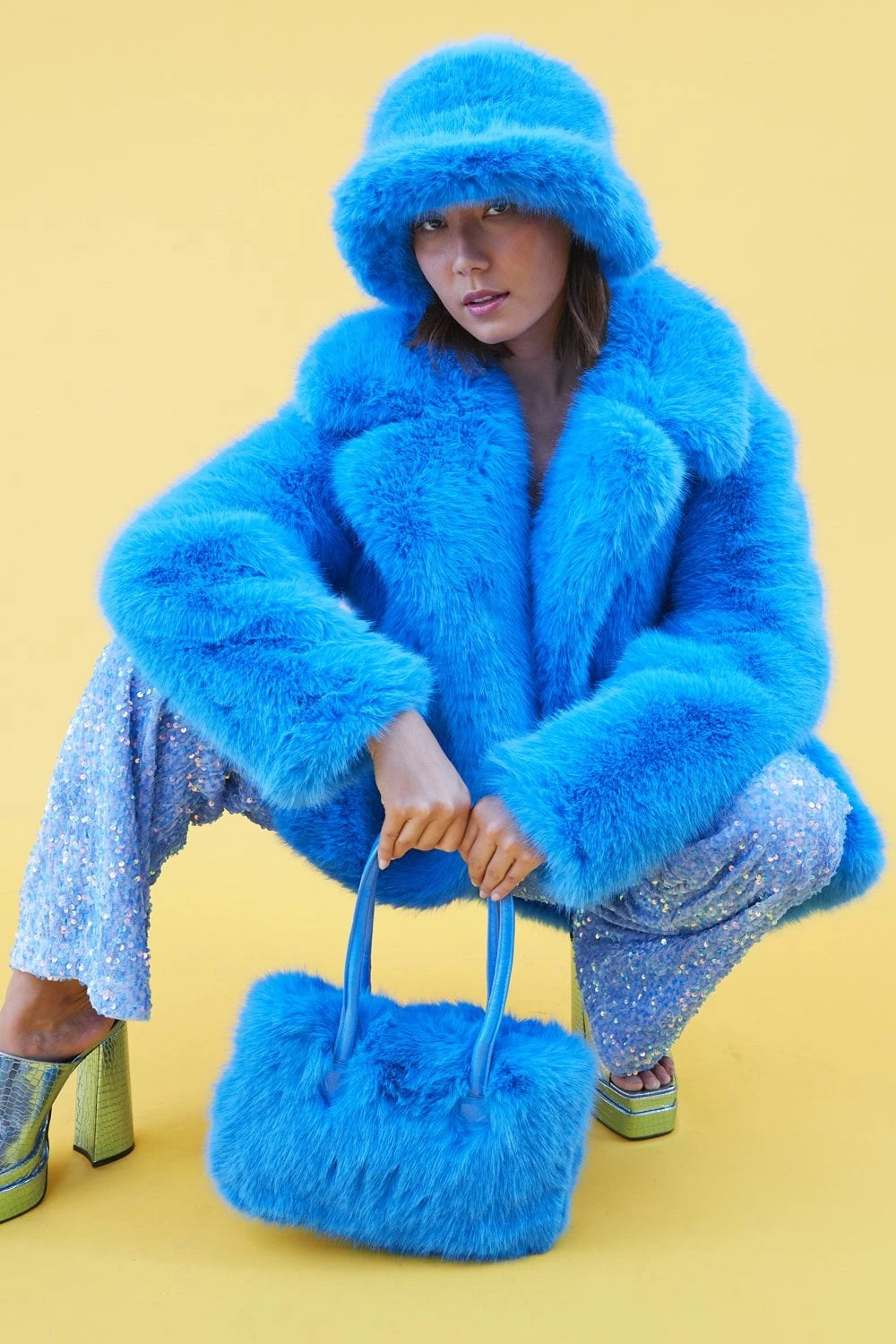 JAYLEY Blue Eco Bamboo Bucket Hat 2 JAYLEY Blue Eco Bamboo Bucket Hat - Image 2