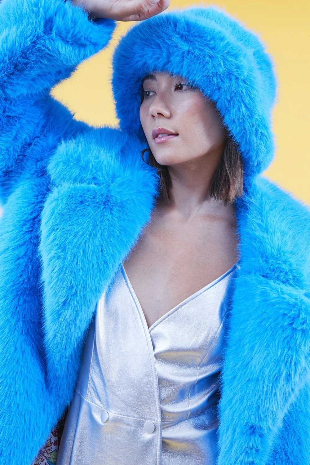 JAYLEY Blue Eco Bamboo Bucket Hat 3 JAYLEY Blue Eco Bamboo Bucket Hat - Image 3