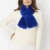 JAYLEY Blue Faux Fur Scarf