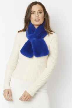 JAYLEY Blue Faux Fur Scarf -Deals Fabulous Women Wear Store jayley blue faux fur scarf p4697 61643 image