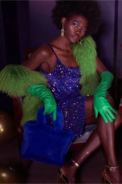 JAYLEY Blue Sequin Cami Ruffle Dress -Deals Fabulous Women Wear Store jayley blue sequin cami ruffle dress p11340 79087 image