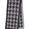 JAYLEY Cashmere Blend Houndstooth Check Scarf In Black