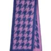 JAYLEY Cashmere Blend Houndstooth Check Scarf In Purple