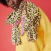 JAYLEY Cashmere Blend Leopard Print Scarf