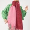 JAYLEY Cashmere Pink Oversized Two Tones Scarf