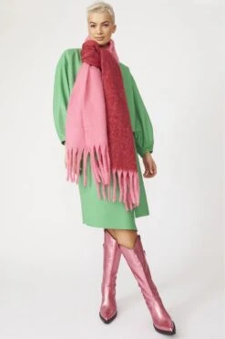 JAYLEY Cashmere Pink Oversized Two Tones Scarf -Deals Fabulous Women Wear Store jayley cashmere pink oversized two tones scarf p13020 88174 image
