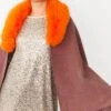 JAYLEY Cashmere Wrap With Faux Fur Trim And Tassels