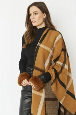 JAYLEY Chocolate Faux Fur Fingerless Gloves -Deals Fabulous Women Wear Store jayley chocolate faux fur fingerless gloves p4808 62184 image