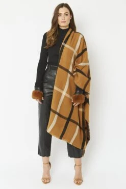 JAYLEY Chocolate Faux Fur Fingerless Gloves -Deals Fabulous Women Wear Store jayley chocolate faux fur fingerless gloves p4808 62188 image