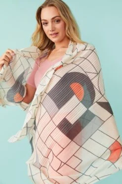 JAYLEY Chocolate Luxury Cashmere Silk Blend Wrap