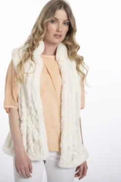 JAYLEY Cream Faux Fur Gilet -Deals Fabulous Women Wear Store jayley cream faux fur gilet p3675 57565 image