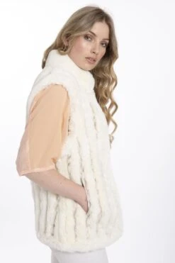 JAYLEY Cream Faux Fur Gilet -Deals Fabulous Women Wear Store jayley cream faux fur gilet p3675 57566 image