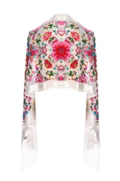 JAYLEY Cream Silk Blend Devore Scarf -Deals Fabulous Women Wear Store jayley cream silk blend devore scarf p10167 53680 image