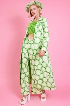 JAYLEY Cucumber Print Tencel Flares -Deals Fabulous Women Wear Store jayley cucumber print tencel flares p14503 95851 image