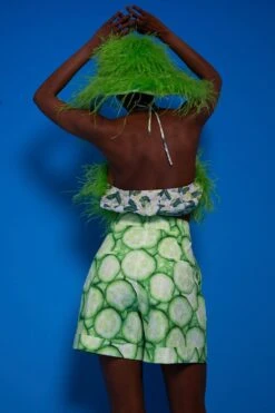 JAYLEY Cucumber Tencel Shorts -Deals Fabulous Women Wear Store jayley cucumber tencel shorts p13559 91994 image