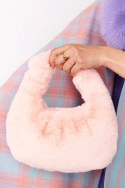 JAYLEY Faux Fur Charlotte Bag In Baby Pink -Deals Fabulous Women Wear Store jayley faux fur charlotte bag in baby pink p12089 83563 image