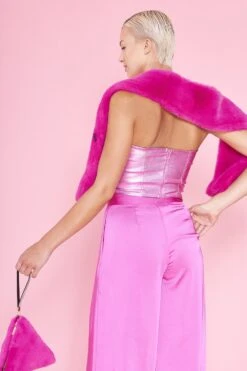 JAYLEY Faux Fur Scarf In Hot Pink -Deals Fabulous Women Wear Store jayley faux fur scarf in hot pink p12733 86253 image