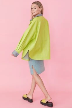 JAYLEY Green Angelina Oversized Shacket -Deals Fabulous Women Wear Store jayley green angelina oversized shacket p8662 73665 image