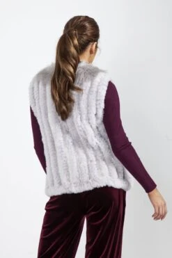 JAYLEY Grey Cashmere Blend Faux Fur Gilet 5 JAYLEY Grey Cashmere Blend Faux Fur Gilet -Deals Fabulous Women Wear Store jayley grey cashmere blend faux fur gilet p3821 58188 image