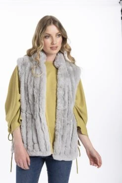 JAYLEY Grey Faux Fur Gilet -Deals Fabulous Women Wear Store jayley grey faux fur gilet p3684 57609 image