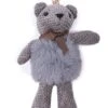 JAYLEY Grey Faux Fur Teddy Bear