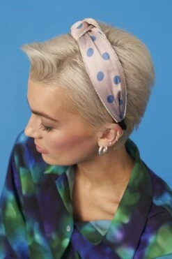JAYLEY Hand Made Silk Polka Dot Headband