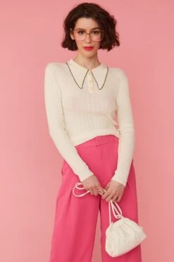 JAYLEY Hand Woven Clasp Bag In White -Deals Fabulous Women Wear Store jayley hand woven clasp bag in white p11724 81811 image