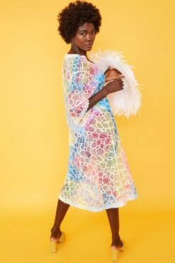 JAYLEY Handmade Multi Coloured Tie Dye Shibori Lace Kimono -Deals Fabulous Women Wear Store jayley handmade multi coloured tie dye shibori lace kimono p10710 74646 image