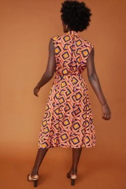 JAYLEY High Neck Midi Geo Dress -Deals Fabulous Women Wear Store jayley high neck midi geo dress p11832 82595 image