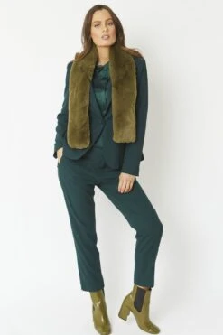 JAYLEY Khaki Faux Fur Scarf -Deals Fabulous Women Wear Store jayley khaki faux fur scarf p4696 61633 image