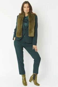 JAYLEY Khaki Faux Fur Scarf -Deals Fabulous Women Wear Store jayley khaki faux fur scarf p4696 61634 image