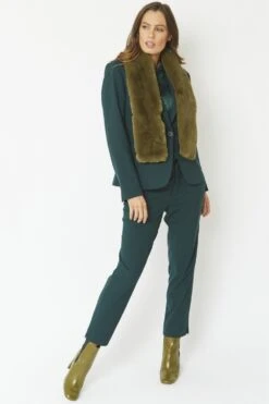 JAYLEY Khaki Faux Fur Scarf -Deals Fabulous Women Wear Store jayley khaki faux fur scarf p4696 61635 image