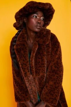 JAYLEY Leopard Print Faux Fur Oversized Hat -Deals Fabulous Women Wear Store jayley leopard print faux fur oversized hat p10891 76099 image