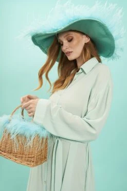 JAYLEY Light Blue Silk Blend Maxi Shirt Dress -Deals Fabulous Women Wear Store jayley light blue silk blend maxi shirt dress p13081 88591 image