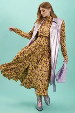 JAYLEY Lilac Faux Suede Metallic Maxi Gilet -Deals Fabulous Women Wear Store jayley lilac faux suede metallic maxi gilet p12746 86329 image