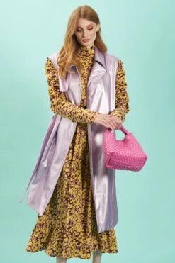 JAYLEY Lilac Faux Suede Metallic Maxi Gilet -Deals Fabulous Women Wear Store jayley lilac faux suede metallic maxi gilet p12746 86331 image